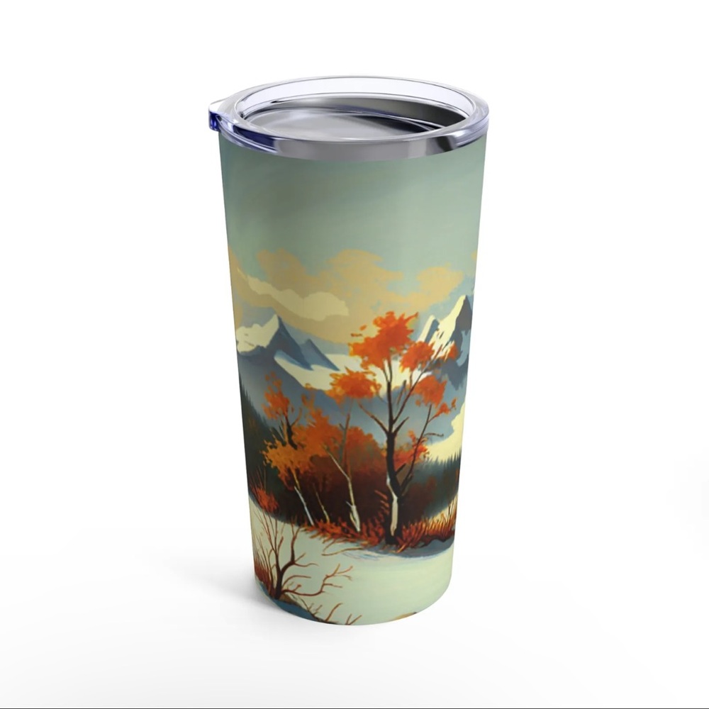 Winter vintage framed art tumbler